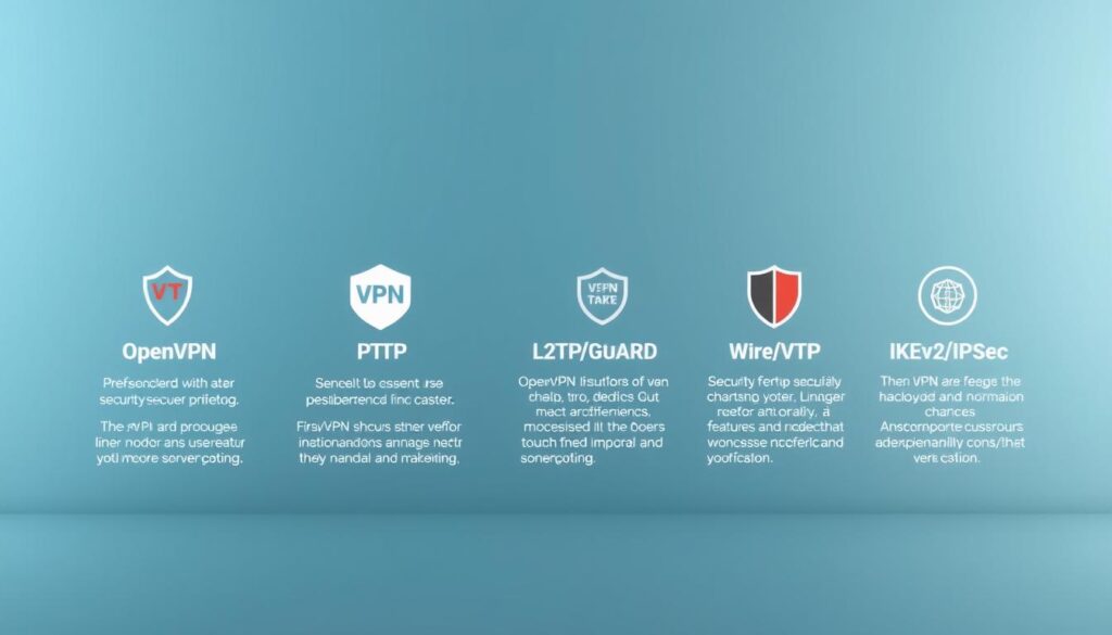 How 43% of Cyberattacks Start With One Unprotected Click 4 A detailed technical illustration showcasing the comparison of popular VPN protocols. Set against a sleek, minimalist backdrop, the foreground features distinct icons or symbols representing the key VPN protocols - OpenVPN, WireGuard, PPTP, L2TP/IPsec, IKEv2/IPsec - each with concise explanations of their unique characteristics, security features, and use cases. The middle ground includes subtle technical diagrams or flow charts highlighting the underlying architectural differences between the protocols. The background maintains a cool, neutral color palette, allowing the technical details to take center stage in a clean, visually compelling manner. Captured with a high-quality, macro-style lens to emphasize the precision and clarity of the illustration.