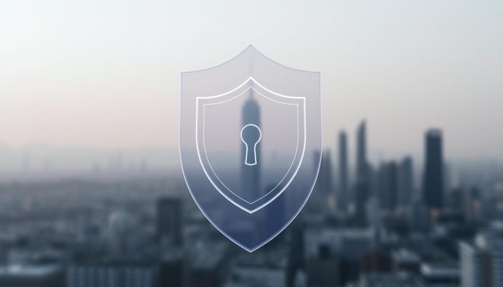 A transparent, minimalist data privacy shield hovers in the foreground, casting a soft glow. In the middle ground, abstract geometric shapes and lines represent the intricacies of privacy protocols. The background depicts a serene, futuristic cityscape, symbolizing the harmonious integration of privacy-preserving technologies into modern society. Muted tones and a sense of balance convey the core principles of transparency and consent minimization that underpin secure, responsible data practices. A transparent, minimalist data privacy shield hovers in the foreground, casting a soft glow. In the middle ground, abstract geometric shapes and lines represent the intricacies of privacy protocols. The background depicts a serene, futuristic cityscape, symbolizing the harmonious integration of privacy-preserving technologies into modern society. Muted tones and a sense of balance convey the core principles of transparency and consent minimization that underpin secure, responsible data practices.